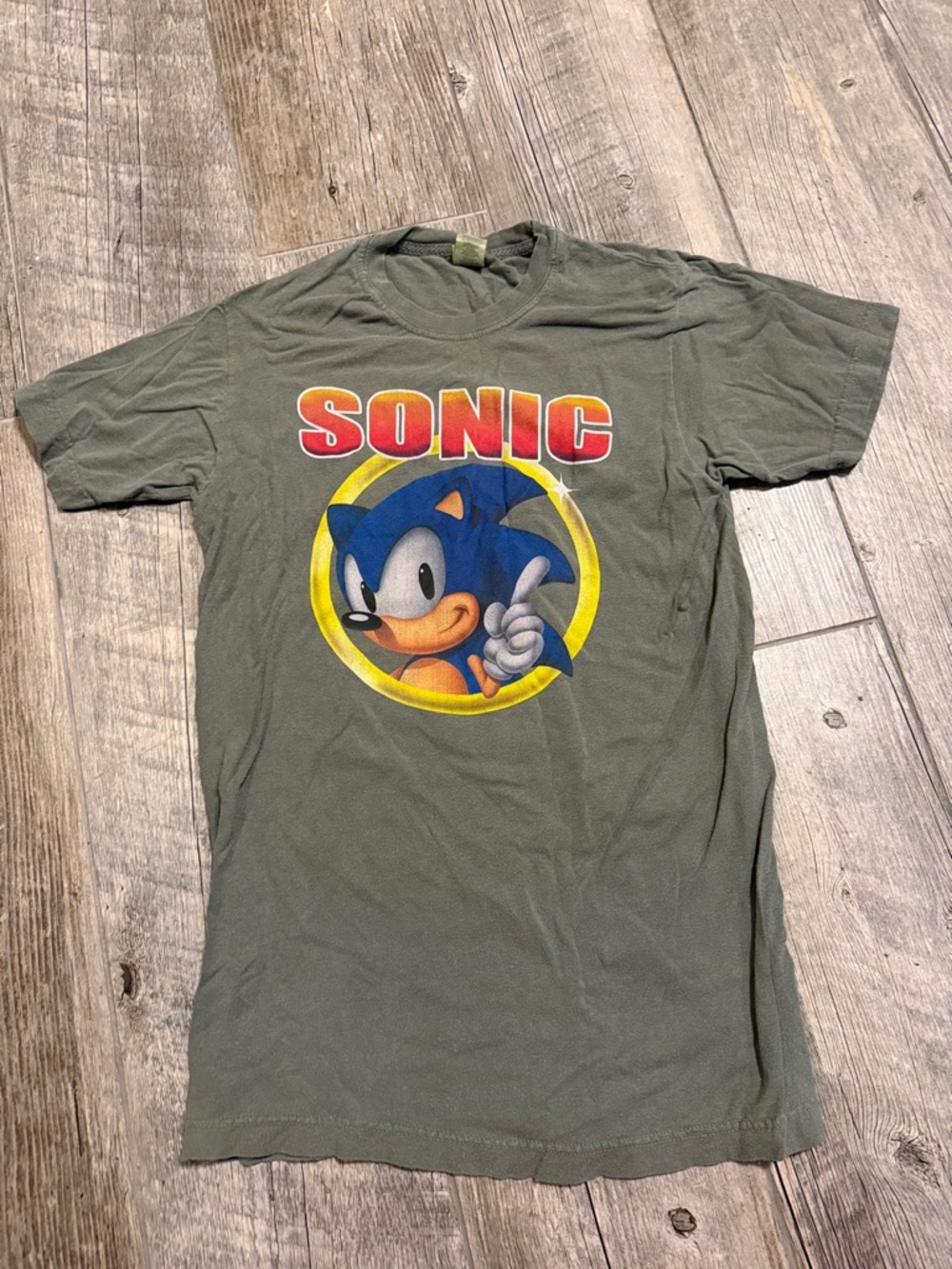 Sonic Graphic Tee - Olive Green (unisex)